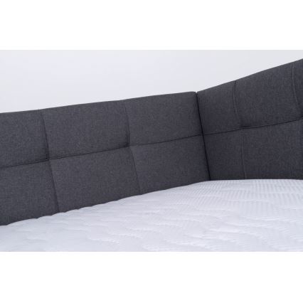 MARIA PETITE Upholstered Bed with Storage (Mattress Not Included) 120x200 cm, Grey