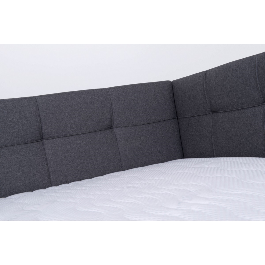 MARIA PETITE Upholstered Bed with Storage (Mattress Not Included) 120x200 cm, Grey