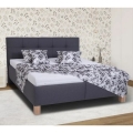 MARIA Upholstered Bed with Mattress and Storage Compartment, 180 x 200 cm, Grey