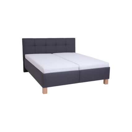 MARIA Upholstered Bed with Storage (without mattress) 180x200 cm, gray