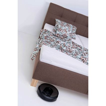 MARIA Upholstered Storage Bed 160x200 cm, Brown — Mattress Not Included