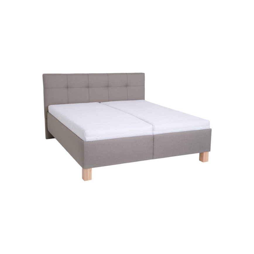 MARIA Upholstered Storage Bed, 180 x 200 cm, Taupe — Mattress Not Included