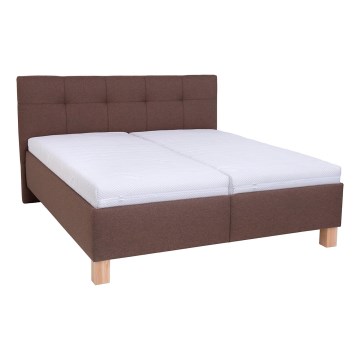 MARIA Upholstered Storage Bed, Mattress Not Included — 160 x 200 cm, Brown