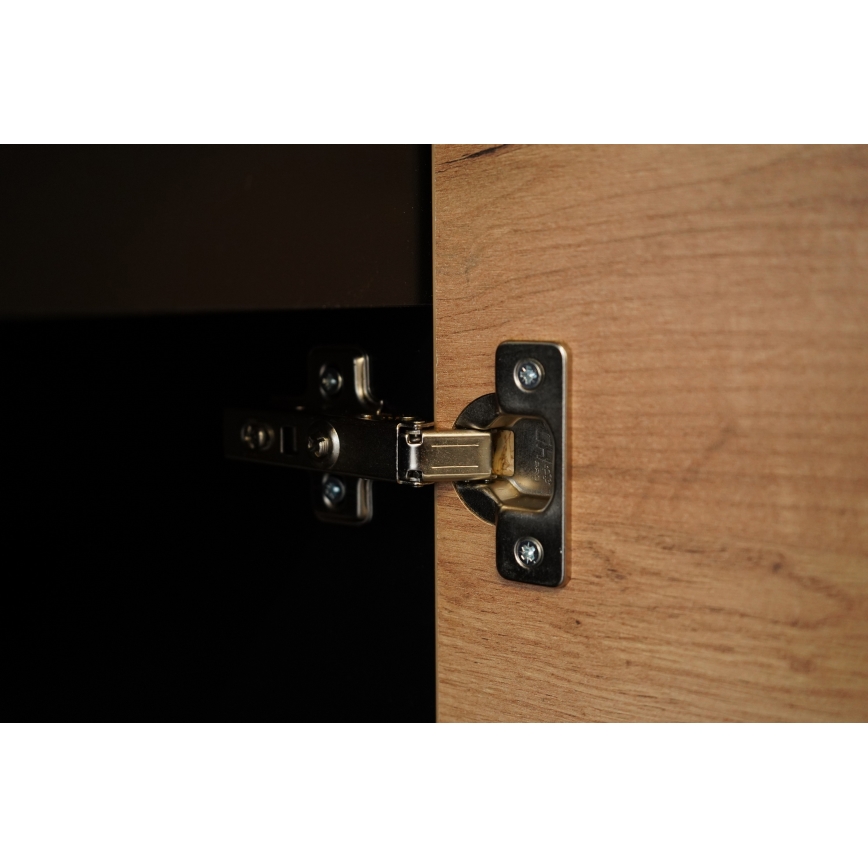 MARINA 180 cm kitchen unit, Craft Oak/Glossy Black