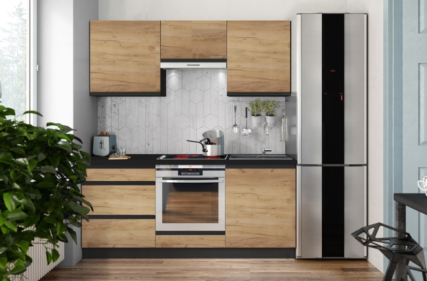 MARINA 180 cm kitchen unit in Craft Oak
