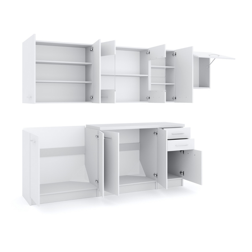 MARISA 260 cm White Kitchen Unit