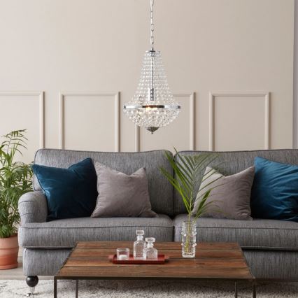 Markslöjd 104889 - Crystal chandelier on a chain GRÄNSÖ 1xE27/60W/230V