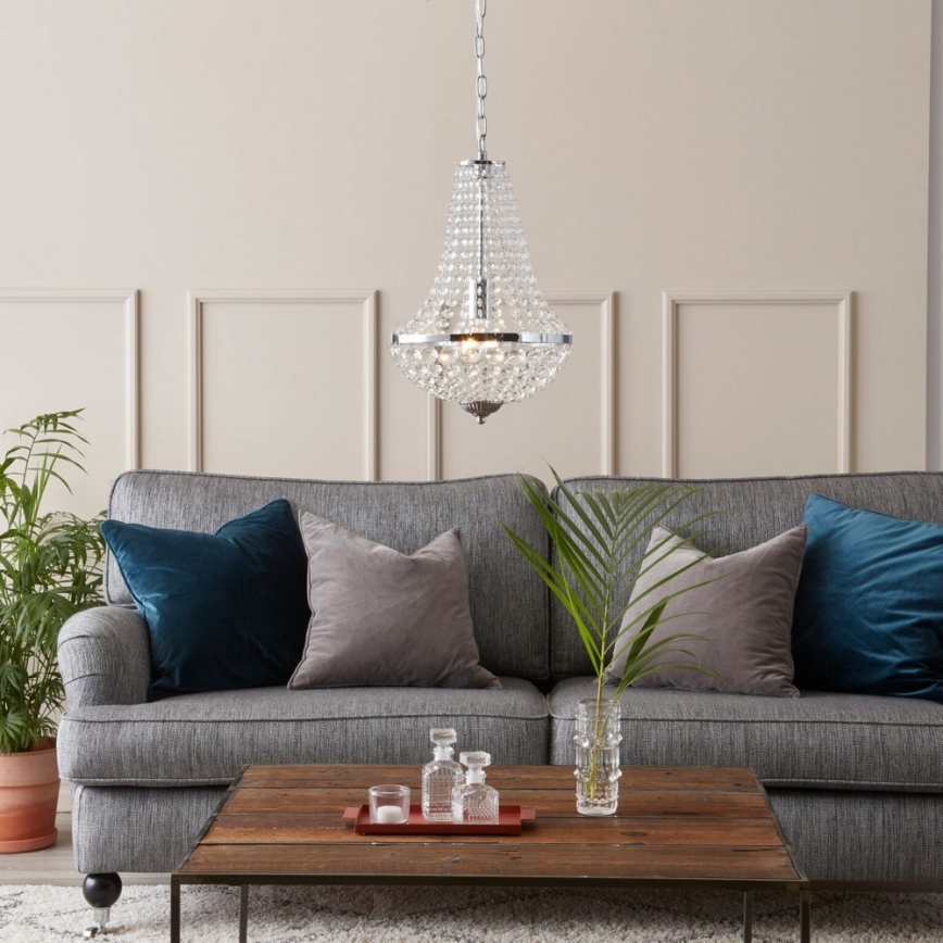 Markslöjd 104889 - Crystal chandelier on a chain GRÄNSÖ 1xE27/60W/230V