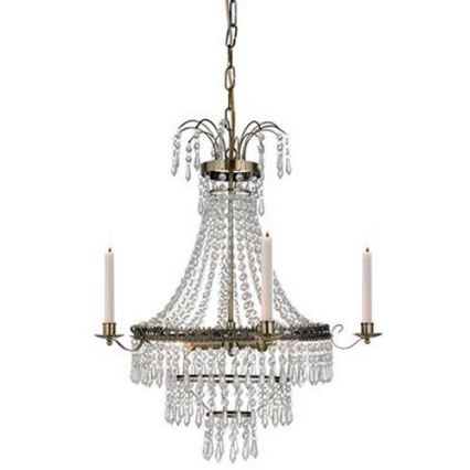 Markslöjd 105157 - Crystal chandelier on a chain MARIELUND 3xE14/40W/230V brass