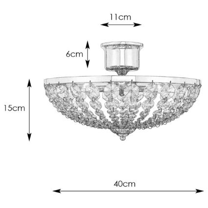 Markslöjd 105316 - Ceiling light GRÄNSÖ 3xE14/40W/230V