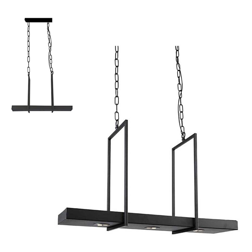 Markslöjd 105780 - LED Dimming chandelier on a chain TRAY 3xLED/3W/230V black