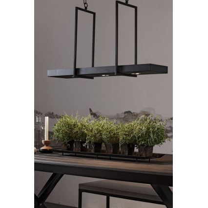 Markslöjd 105780 - LED Dimmable chandelier on a chain TRAY 3xLED/3W/230V black