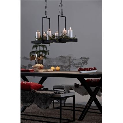 Markslöjd 105780 - LED Dimmable chandelier on a chain TRAY 3xLED/3W/230V black