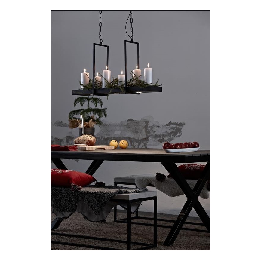 Markslöjd 105780 - LED Dimmable chandelier on a chain TRAY 3xLED/3W/230V black
