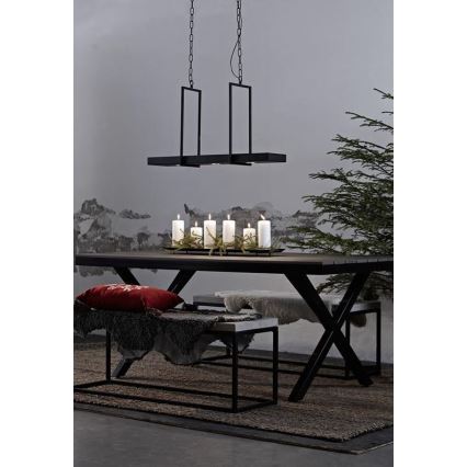 Markslöjd 105780 - LED Dimmable chandelier on a chain TRAY 3xLED/3W/230V black