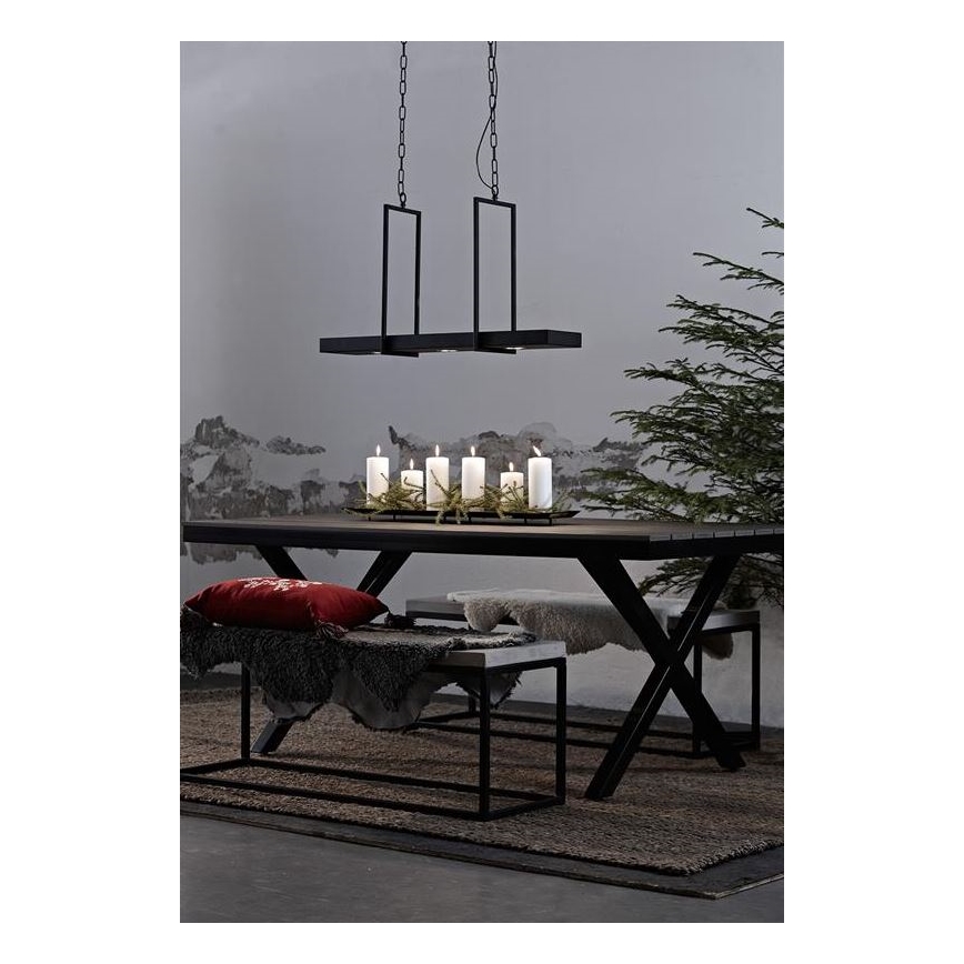 Markslöjd 105780 - LED Dimmable chandelier on a chain TRAY 3xLED/3W/230V black