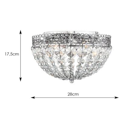 Markslöjd 106062 - Crystal ceiling light SAXHOLM 2xE14/40W/230V