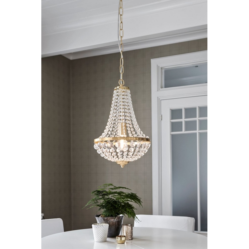 Markslöjd 106118 - Crystal chandelier on a chain GRÄNSÖ 1xE27/60W/230V