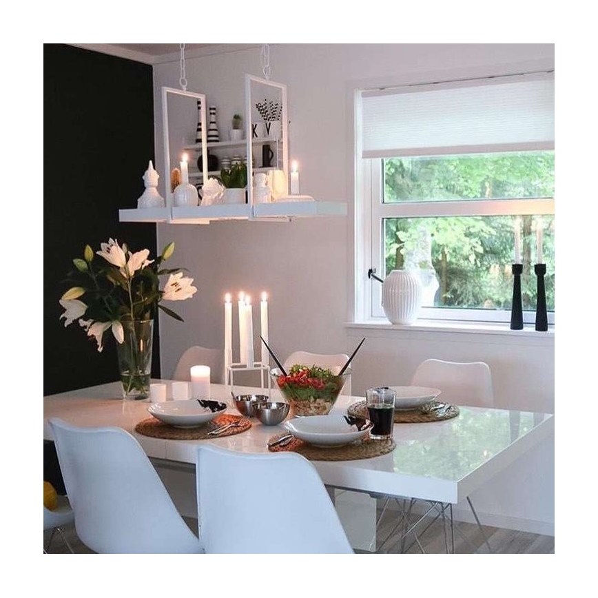 Markslöjd 106124 - LED Dimmable chandelier on a chain TRAY 3xLED/3W/230V white
