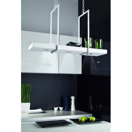 Markslöjd 106124 - LED Dimmable chandelier on a chain TRAY 3xLED/3W/230V white