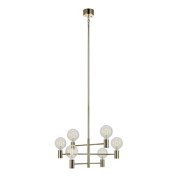 Markslöjd 106418 - Pendant chandelier CAPITAL 6xE27/60W/230V brass