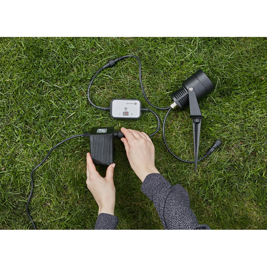 Markslöjd 106936 - Dusk sensor with timer GARDEN24 24V IP44