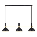Markslöjd 106971 - Chandelier on a string LARRY 3xE27/60W/230V black/golden