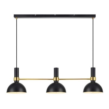 Markslöjd 106971 - Chandelier on a string LARRY 3xE27/60W/230V black/golden