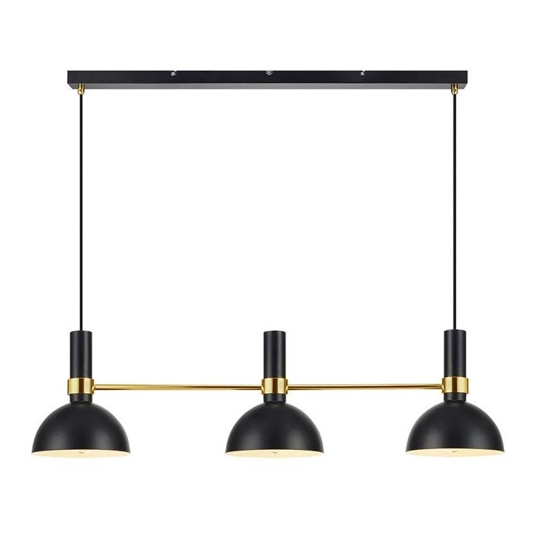 Markslöjd 106971 - Chandelier on a string LARRY 3xE27/60W/230V black/golden