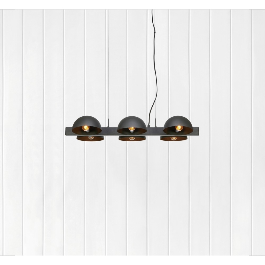 Markslöjd 107138 - Chandelier on a string  FLAMINGO 6xE14/40W/230V black