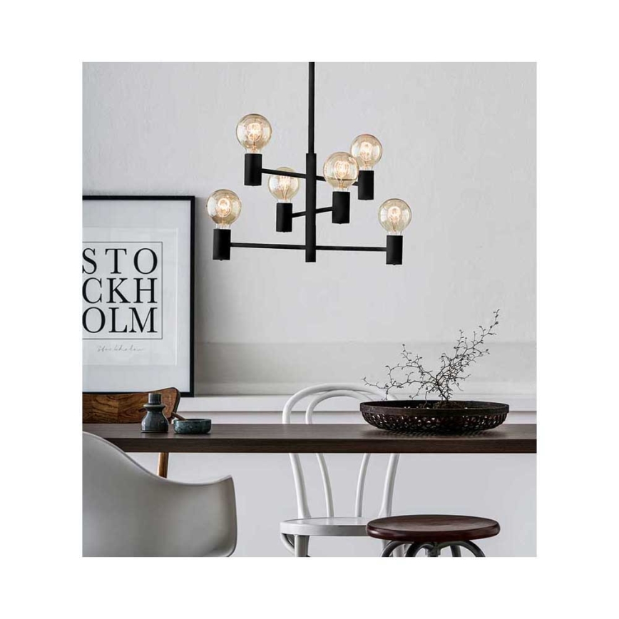 Markslöjd 107281 - Chandelier on a string CAPITAL 6xE27/60W/230V
