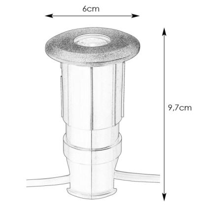 Markslöjd 107285 - GARDEN24 LED Outdoor Recessed Luminaire LED/3W/24V IP44 Black