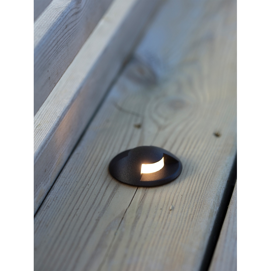 Markslöjd 107289 - LED Outdoor Recessed Light GARDEN24 LED/0,8W/24V IP44 Black