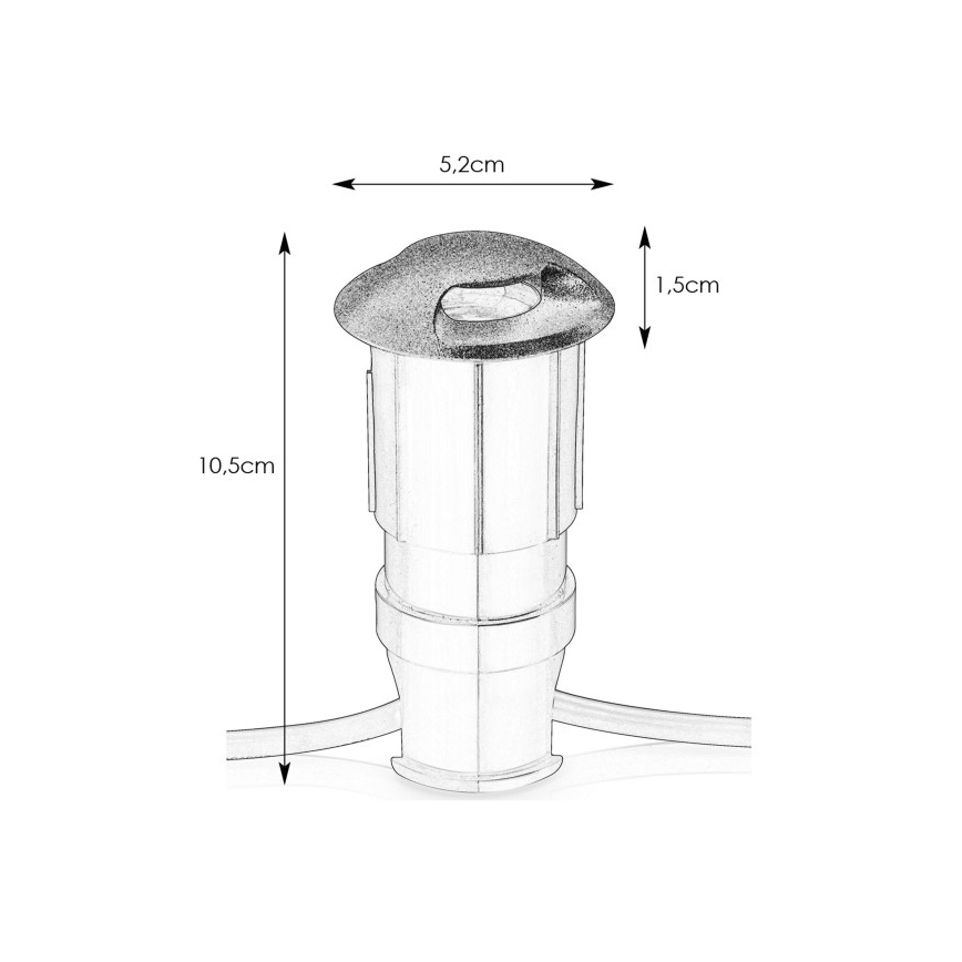Markslöjd 107289 - LED Outdoor Recessed Light GARDEN24 LED/0,8W/24V IP44 Black