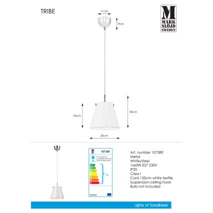 Markslöjd 107389 - Chandelier on a string TRIBE 1xE27/60W/230V