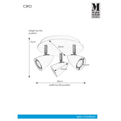 Markslöjd 107411 - Spotlight CIRO 3xGU10/35W/230V