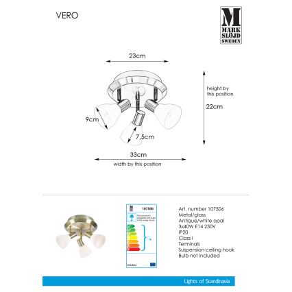 Markslöjd 107506 - Spotlight VERO 3xE14/40W/230V brass