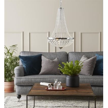 Markslöjd 107550 - Crystal bathroom chandelier on a chain GRÄNSÖ 2xG9/20W/230V IP44