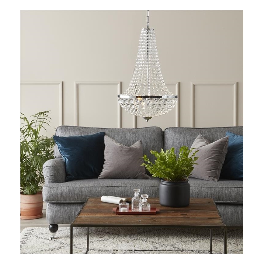 Markslöjd 107550 - Crystal bathroom chandelier on a chain GRÄNSÖ 2xG9/20W/230V IP44