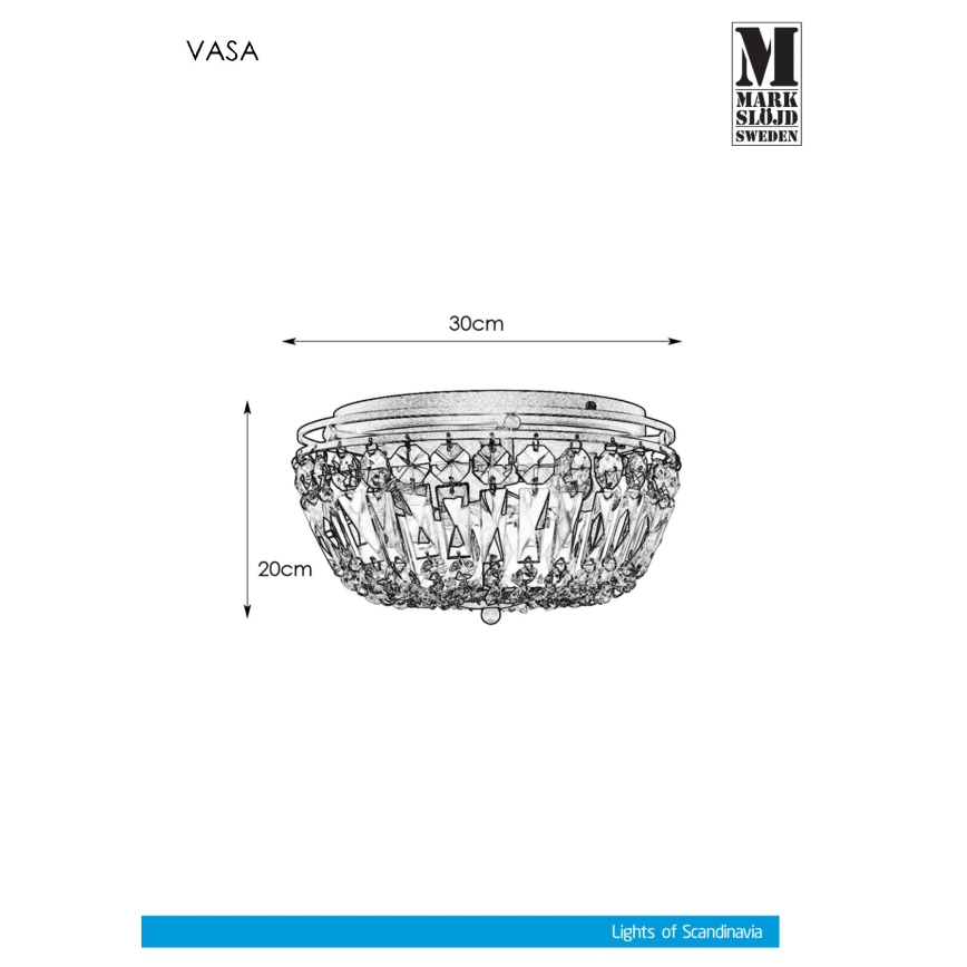 Markslöjd 107587 - Ceiling light VASA 3xE14/40W/230V