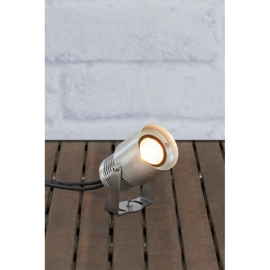 Markslöjd 107714 - GARDEN24 LED Outdoor Light, 6W/24V, IP44, Matte Chrome