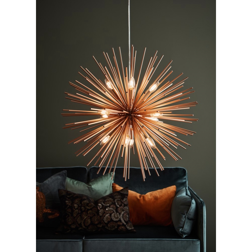 Markslöjd 107752 - Chandelier on a string SOLEIL 12xE14/20W/260V Rose gold