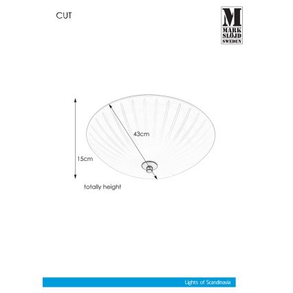 Markslöjd 107759 - Ceiling light CUT 3xE14/40W/230V d. 43 cm