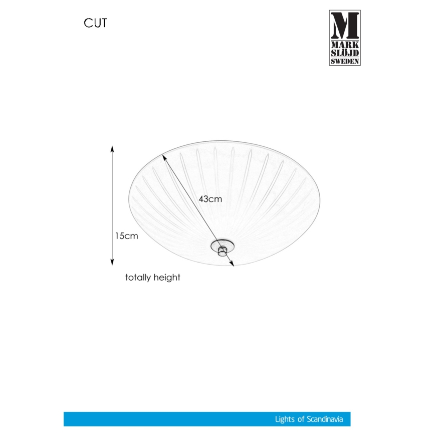 Markslöjd 107759 - Ceiling light CUT 3xE14/40W/230V d. 43 cm