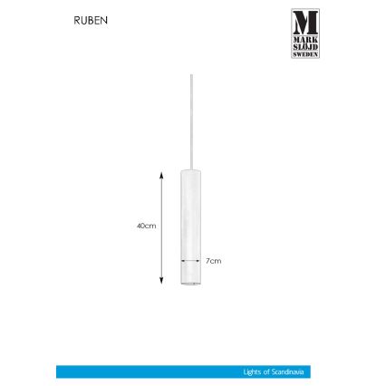 Markslöjd 107880 - Chandelier on a string RUBEN 1xGU10/35W/230V