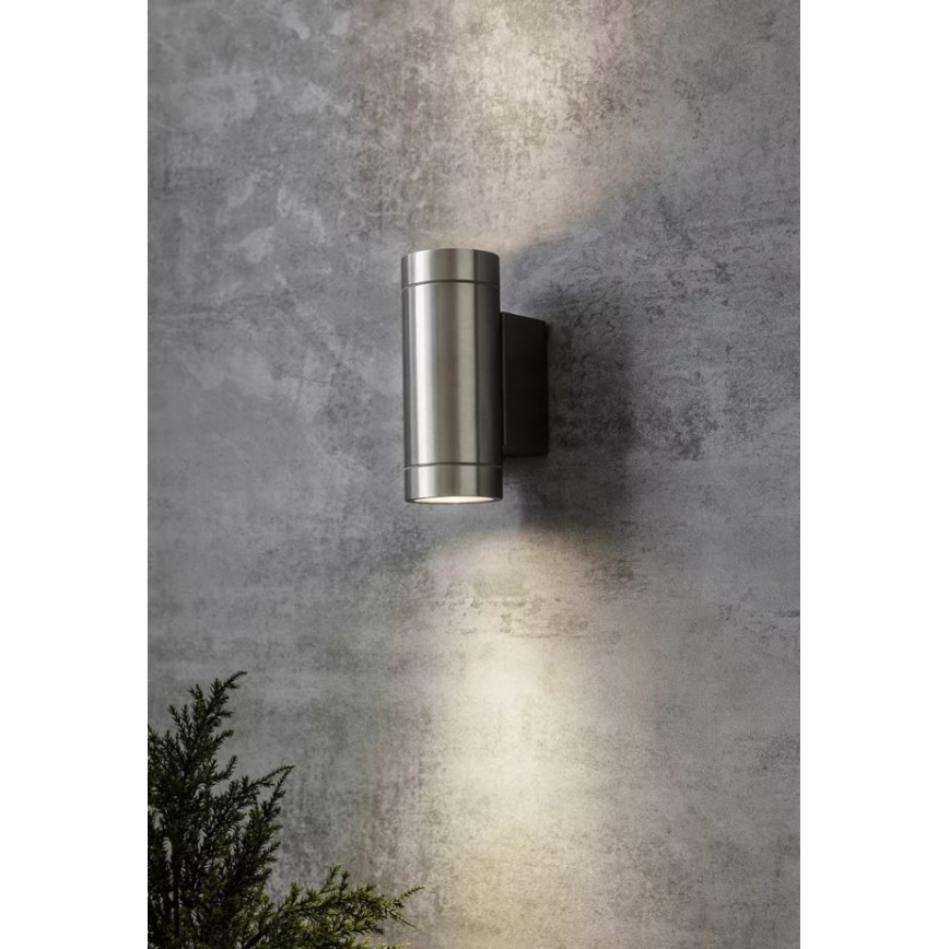Markslöjd 107917 - Outdoor wall light PIPE 2xGU10/35W/230V IP44