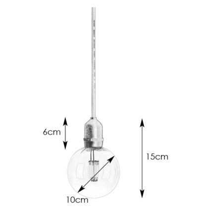 Markslöjd 107989 - GARDEN24 LED Outdoor Pendant Light LED/2,86W/24V IP44 Black/Clear