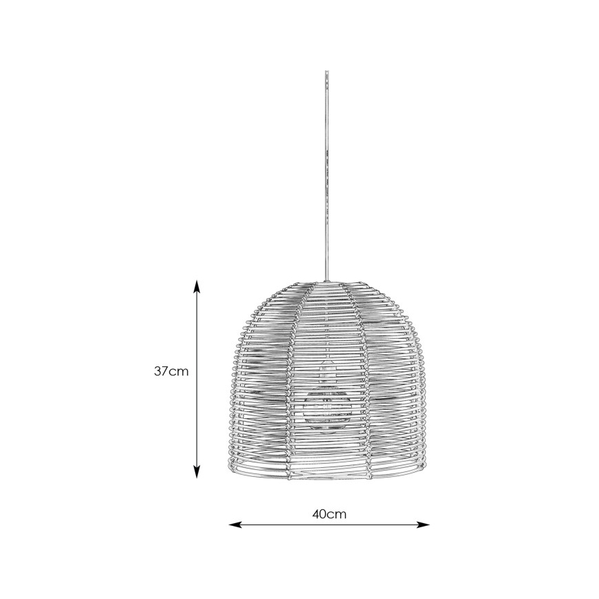 Markslöjd 107990 - LED Outdoor Pendant Light GARDEN24 LED/2.86W/24V IP44 rattan/black