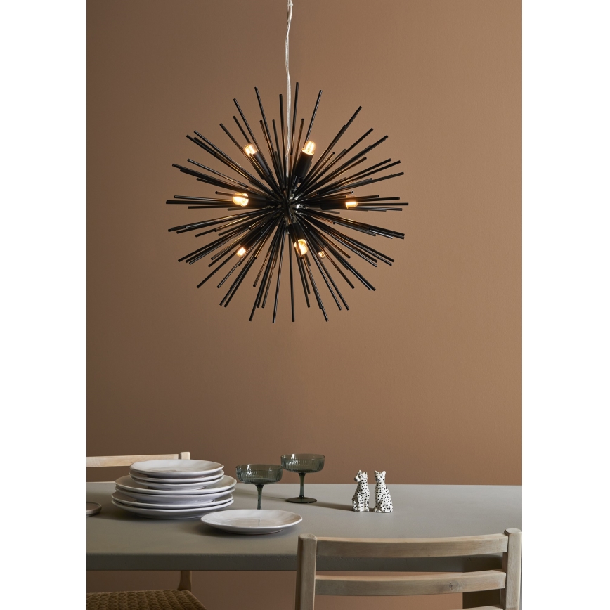 Markslöjd 108048 - Chandelier on a string SOLEIL 9xE14/20W/230V black