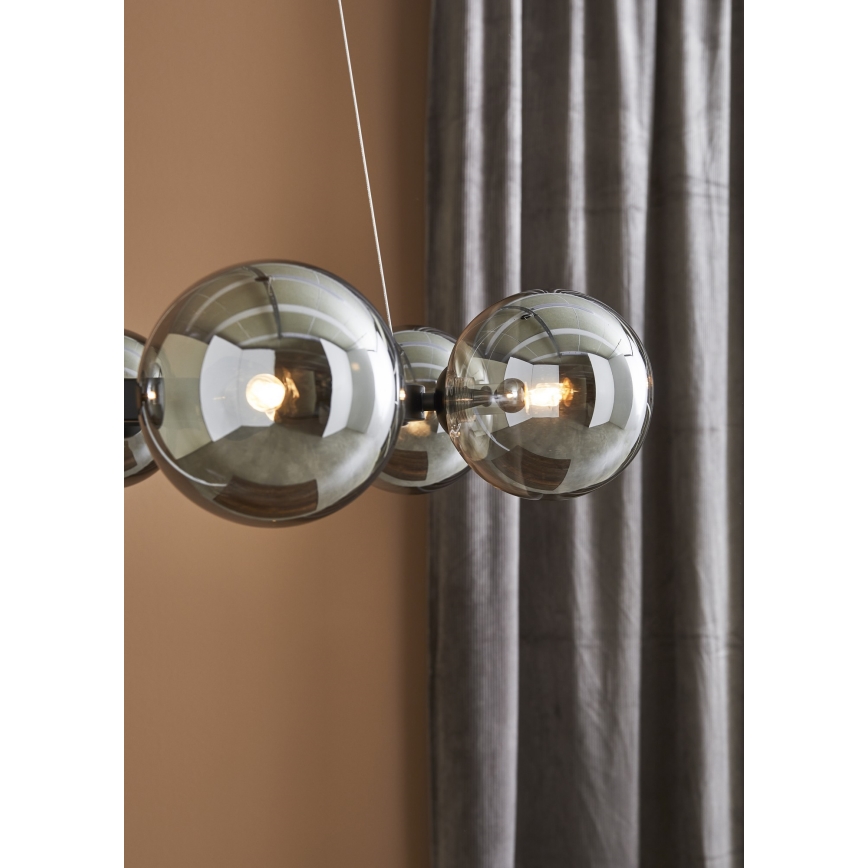 Markslöjd 108051 - Chandelier on a string CIRCLE 6xG9/20W/230V black